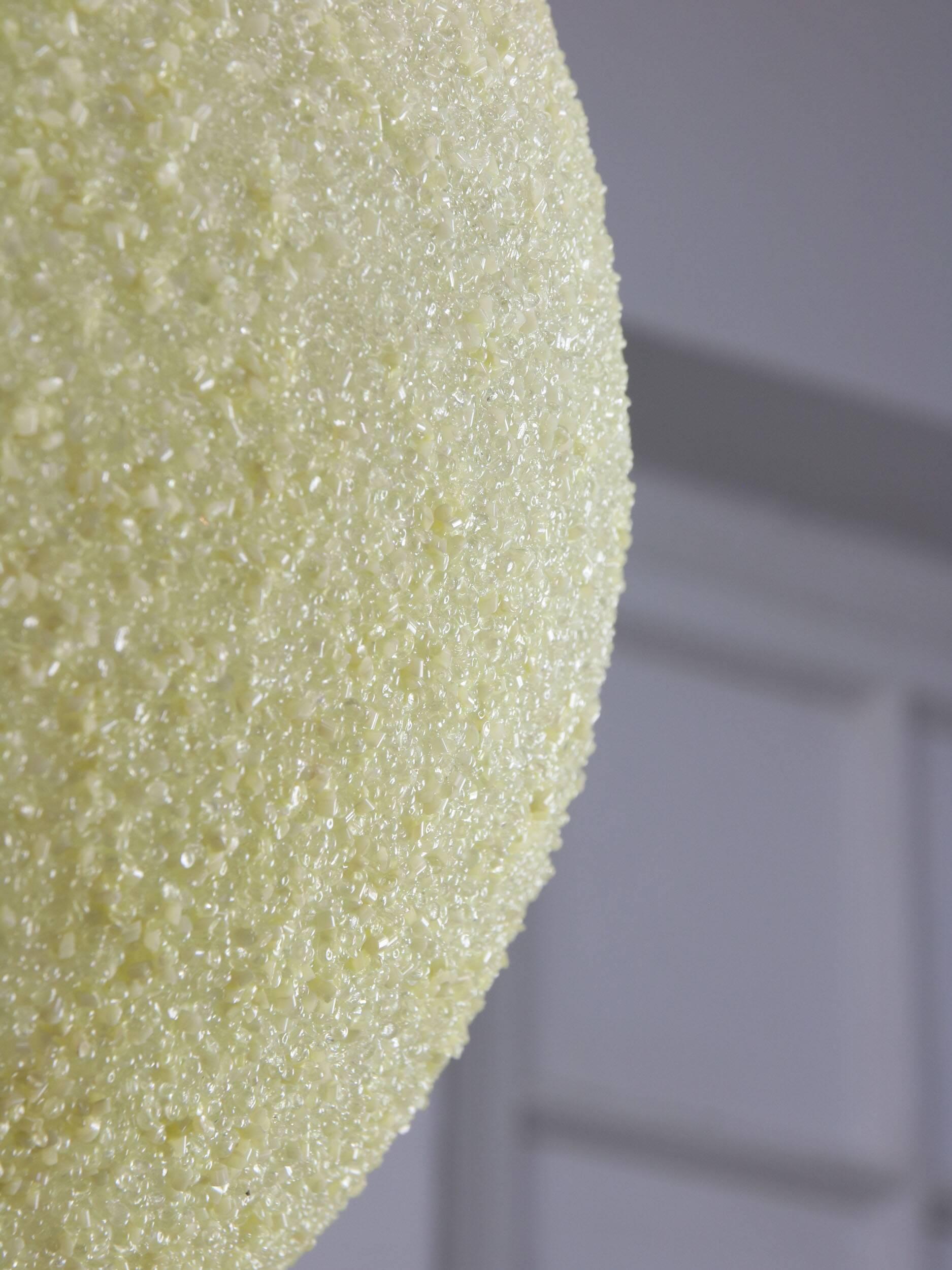 Vintage 1960s Granulate Ball Pendant Lamp: Mid-Century Modern Sphere Light