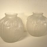 Pair of Art Deco glass vases