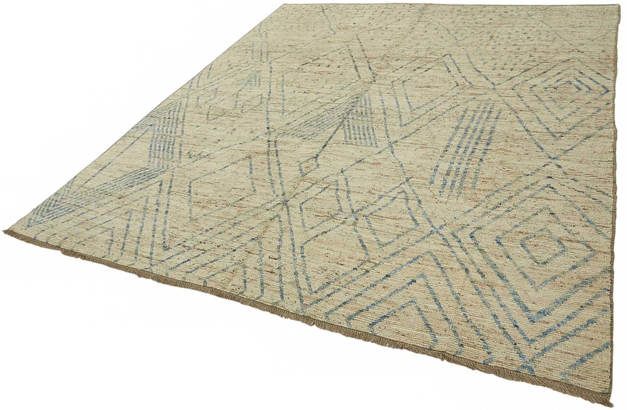 Handmade Tribal Decorative 254 cm x 288 cm Beige Wool Carpet