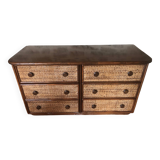 Rattan chest of drawers