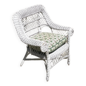 Fauteuil kids rotin vintage