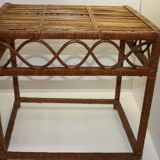 Vintage wicker side table