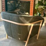 Fauteuil bosc yas en laine grise