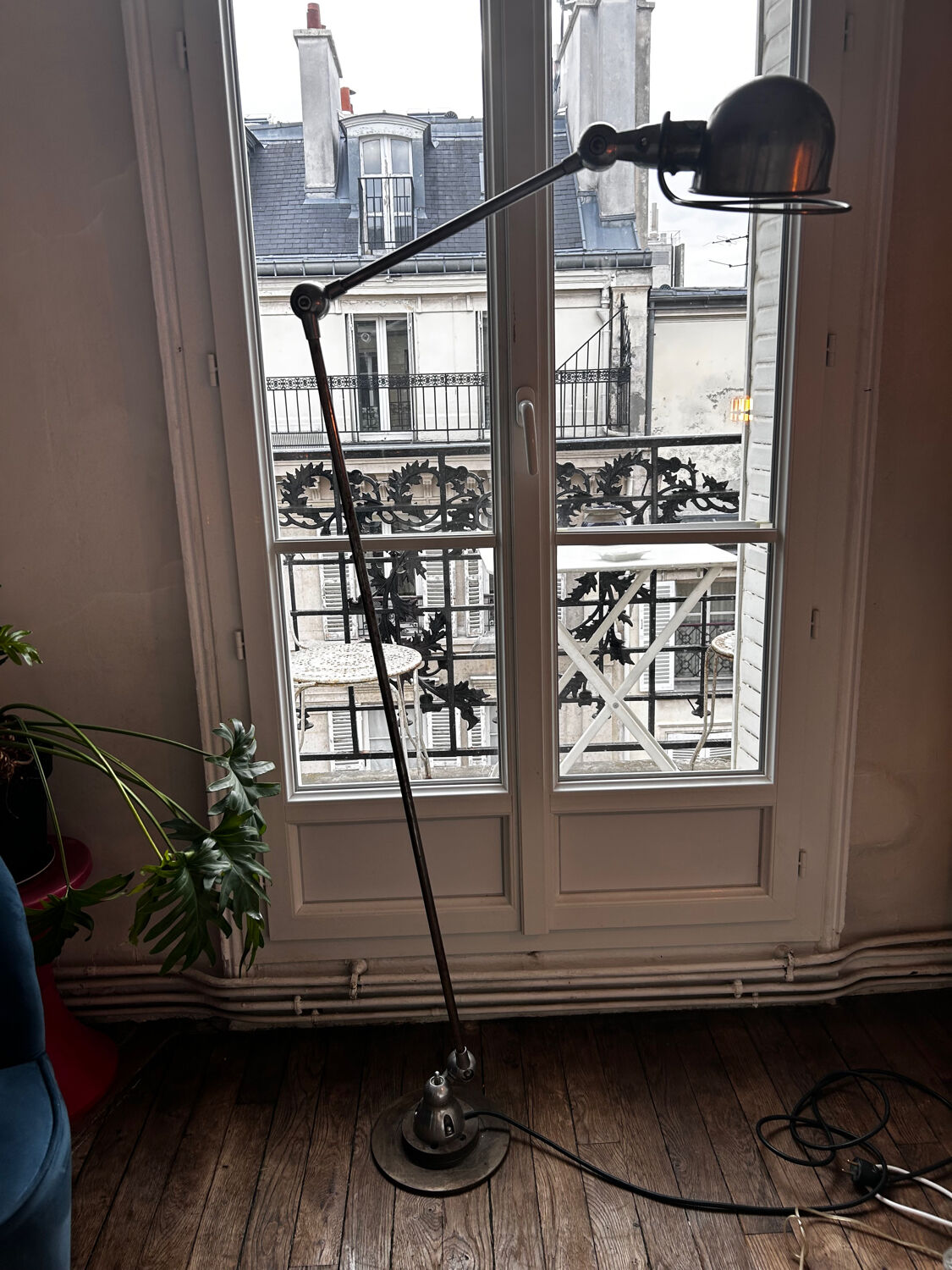 Original vintage Jieldé lamp – 1 arm – Raw steel – 1950s/60s