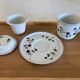 Tasse Bleuets tisanière / théïère Pillivuyt complète décor Barbeau