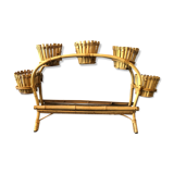 Rattan plant holder, 60s