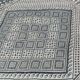 Blue and white hand-woven margoum rug