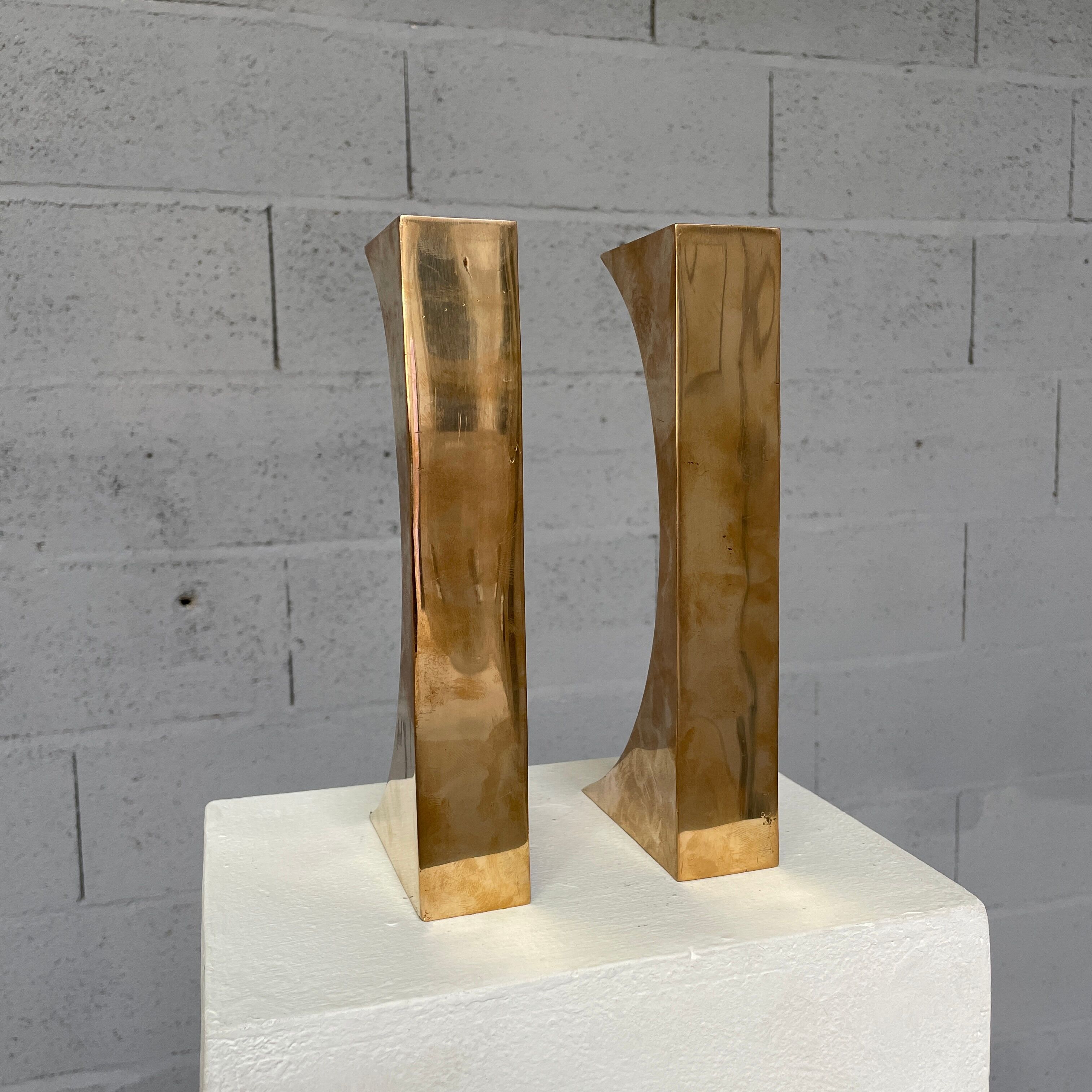 Bookend candle holders, Monique Geber