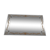 Large brasserie bistro mirror in eglomised glass