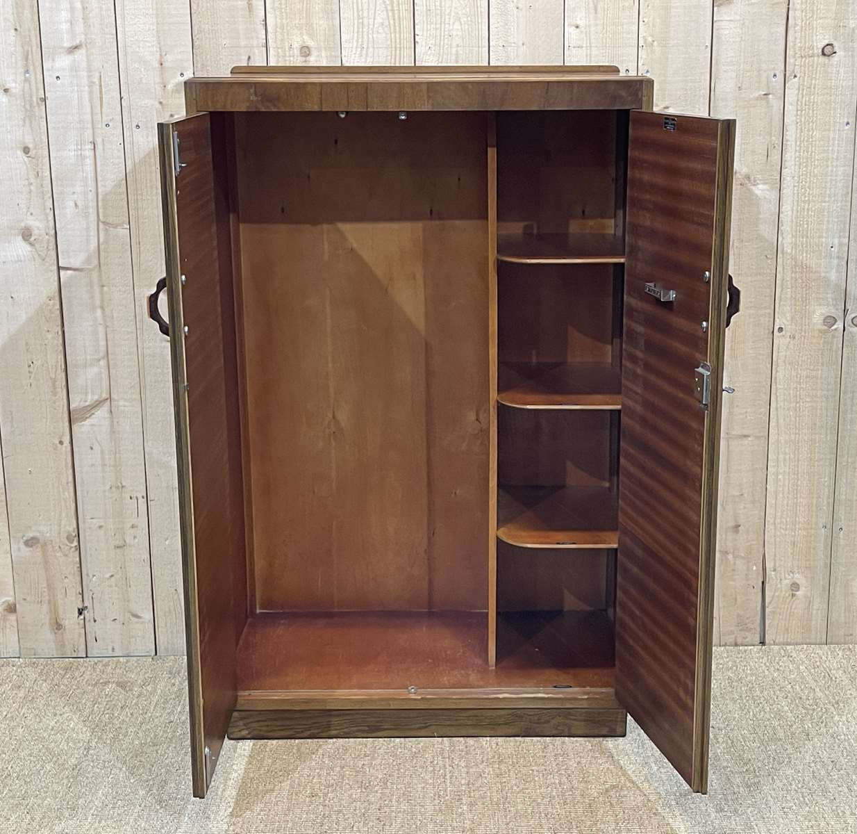 English student wardrobe made of walnut from the 1930s