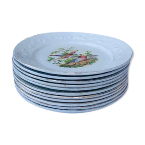 lot de 11 assiettes decor