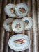 12 antique "Royal" dinner plates + 1 dish