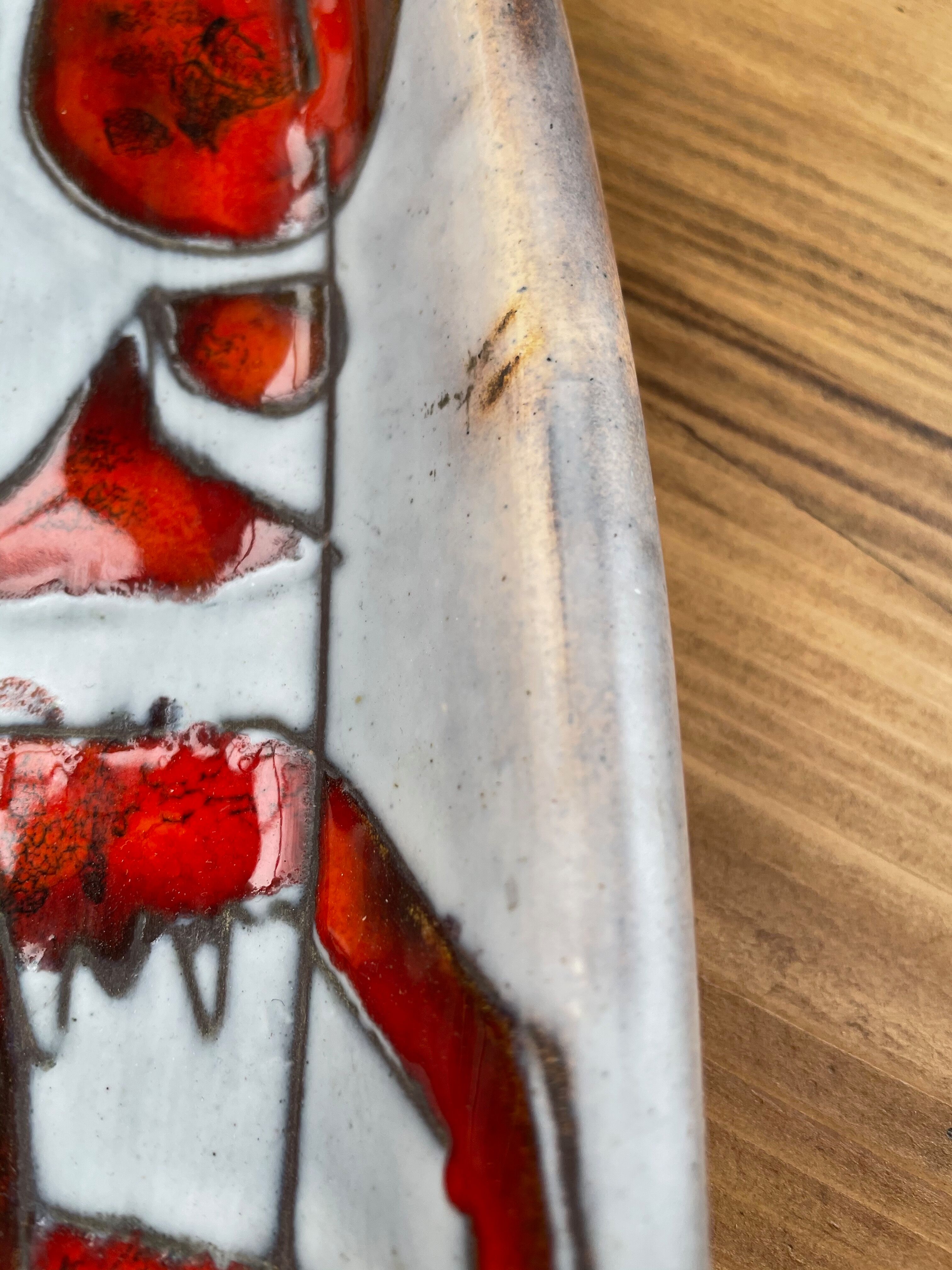Plat céramique « homard » Vallauris Brunner