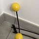 Metal coat rack with 6 wooden balls, 1950s-1960s