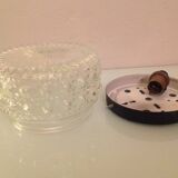 Round ceiling light glass, ground edge diamond