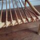 Table basse en rotin vintage