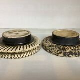 Pair of green ceramic candlesticks