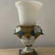 Lampe vintage en opaline et plâtre