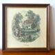 Set of 4 framed antique prints - 4 seasons