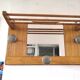Wardrobe wall coat holder in rattan and steel design 50s - 60s