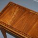 Pair of console tables David Linley 1993 walnut burr