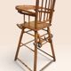Chaise haute pour enfant en bois courbé