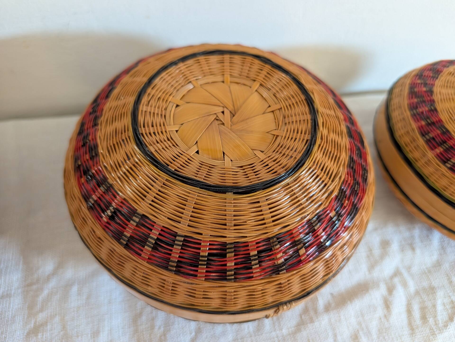 Set of three nesting bamboo boxes – China – 1980s