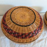 Set of three nesting bamboo boxes – China – 1980s