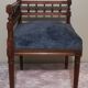 Fauteuil d'angle de style Louis XV assise velours