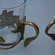 2 tasses/verre à thé art déco