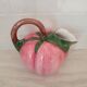 Pichet en céramique forme Pêche ou Tomate / rose