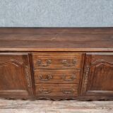 Louis XV style sideboard in solid oak circa 1900