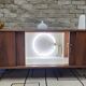 Vintage teak Scandinavian bar cabinet from the 1960s.