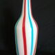 Carlo Moretti vase murano glass blown to the mouth, bottle shape