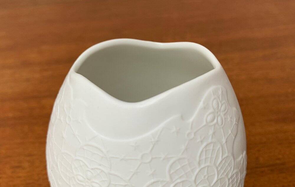 White porcelain vase by M. Frey for Kaiser, mid-century, 1960s.