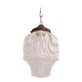 Art Deco pendant light in frosted transparent glass, 1920-30.