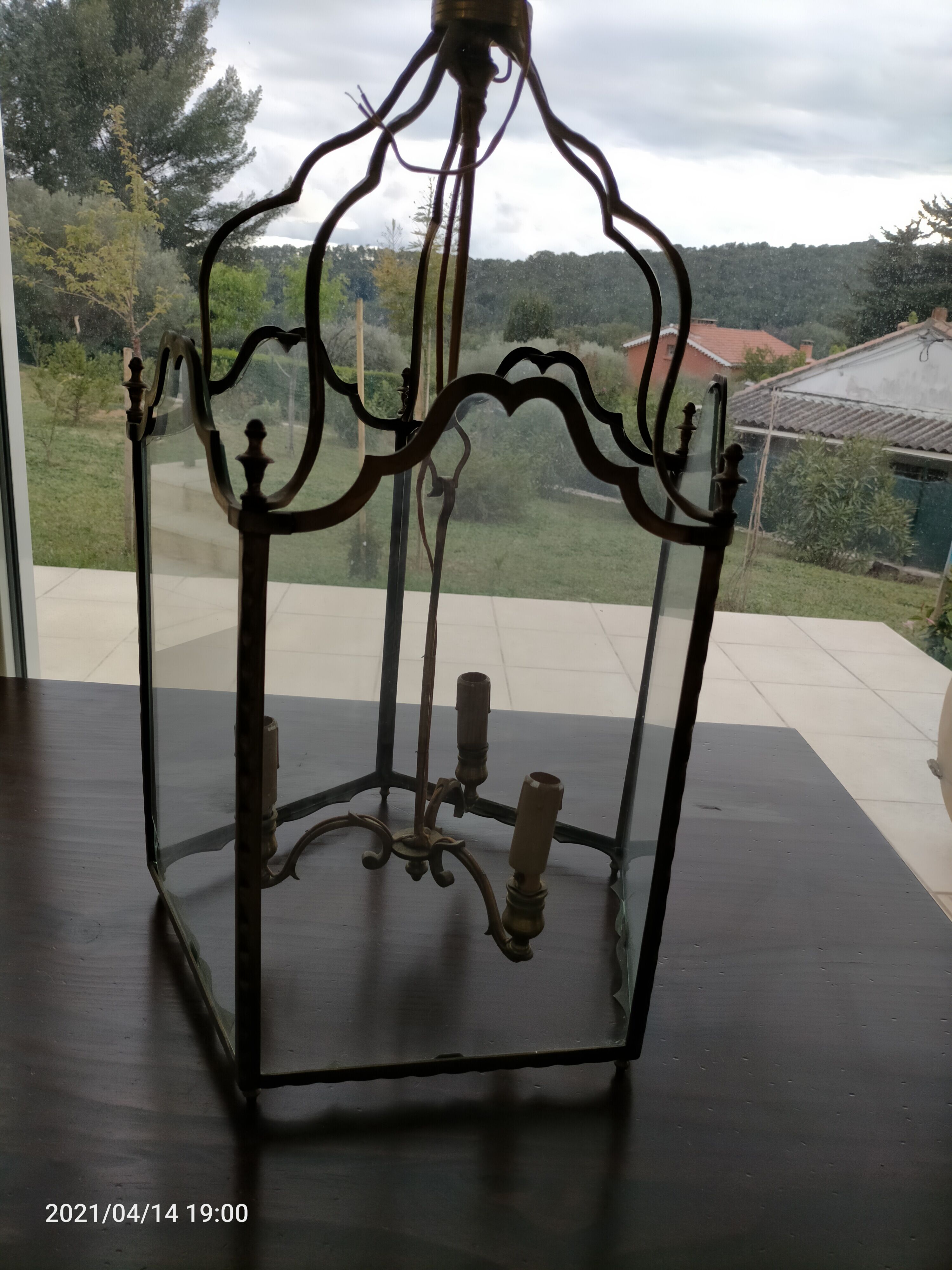 Antique lantern chandelier