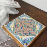 Ceramic and wood trivet