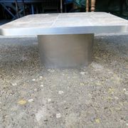Metal and slate coffee table