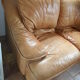 Vintage leather sofa Roche Bobois - extendable lounge seat