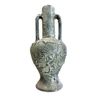 Patinated terracotta vase from the first half of the 20th century