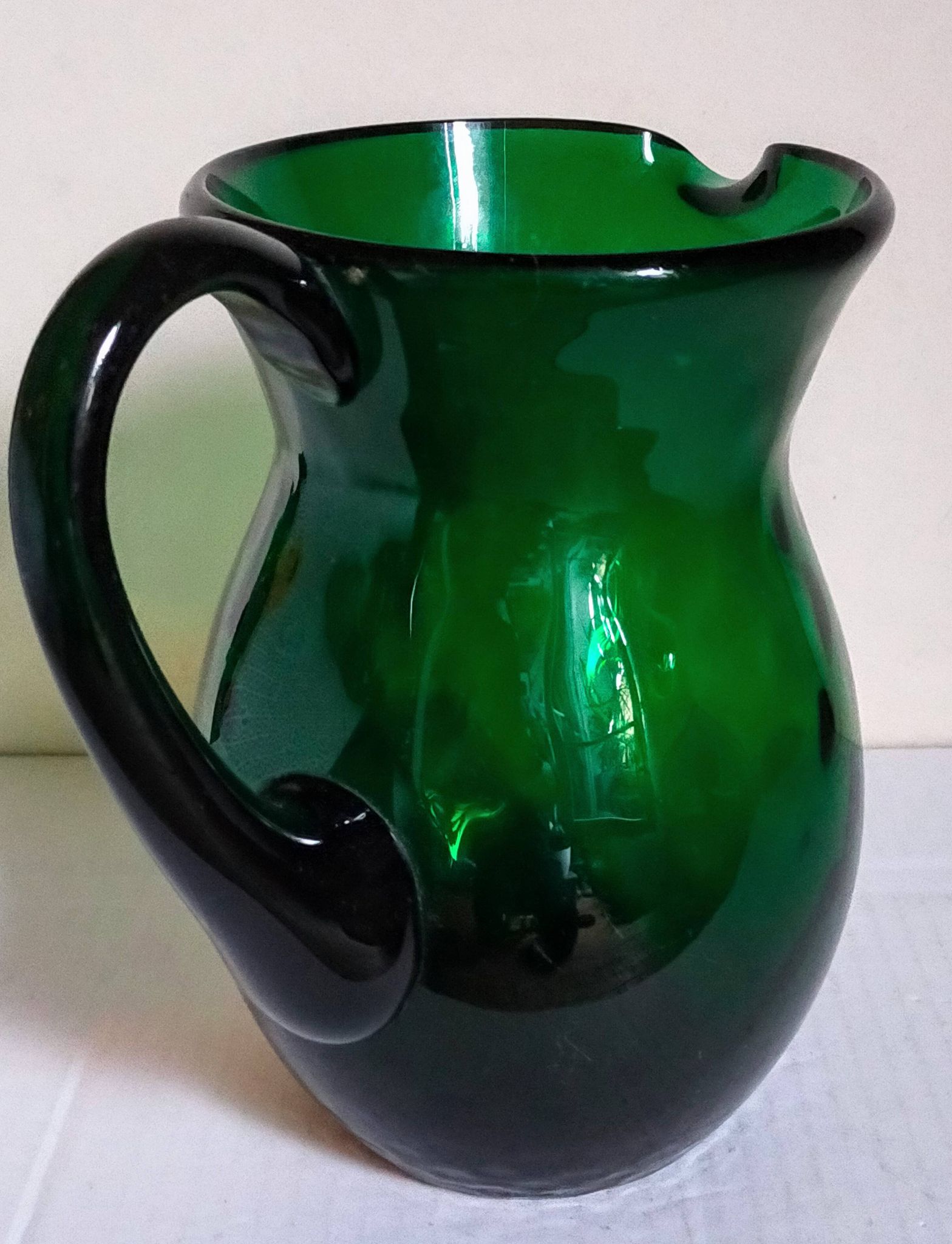 Vintage Empoli blown glass jug