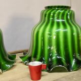 Set of 4 Large Tulips in Opal Glass, Height 32 cm