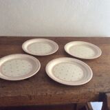 4 Assiettes plates terre de fer