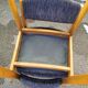 Lot de 4 Chaises en bois blond et tissu gris - Vintage