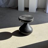 Pawn Black - Stool, side table, end table in solid mango wood.