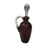 Carafe en cristal mauve