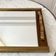 Art deco mirror top in wood and brass gilded 30s