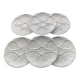 6 Oyster plates in white Limoges porcelain