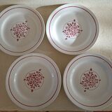 Set of 4 plates HBCM Creil-Montereau